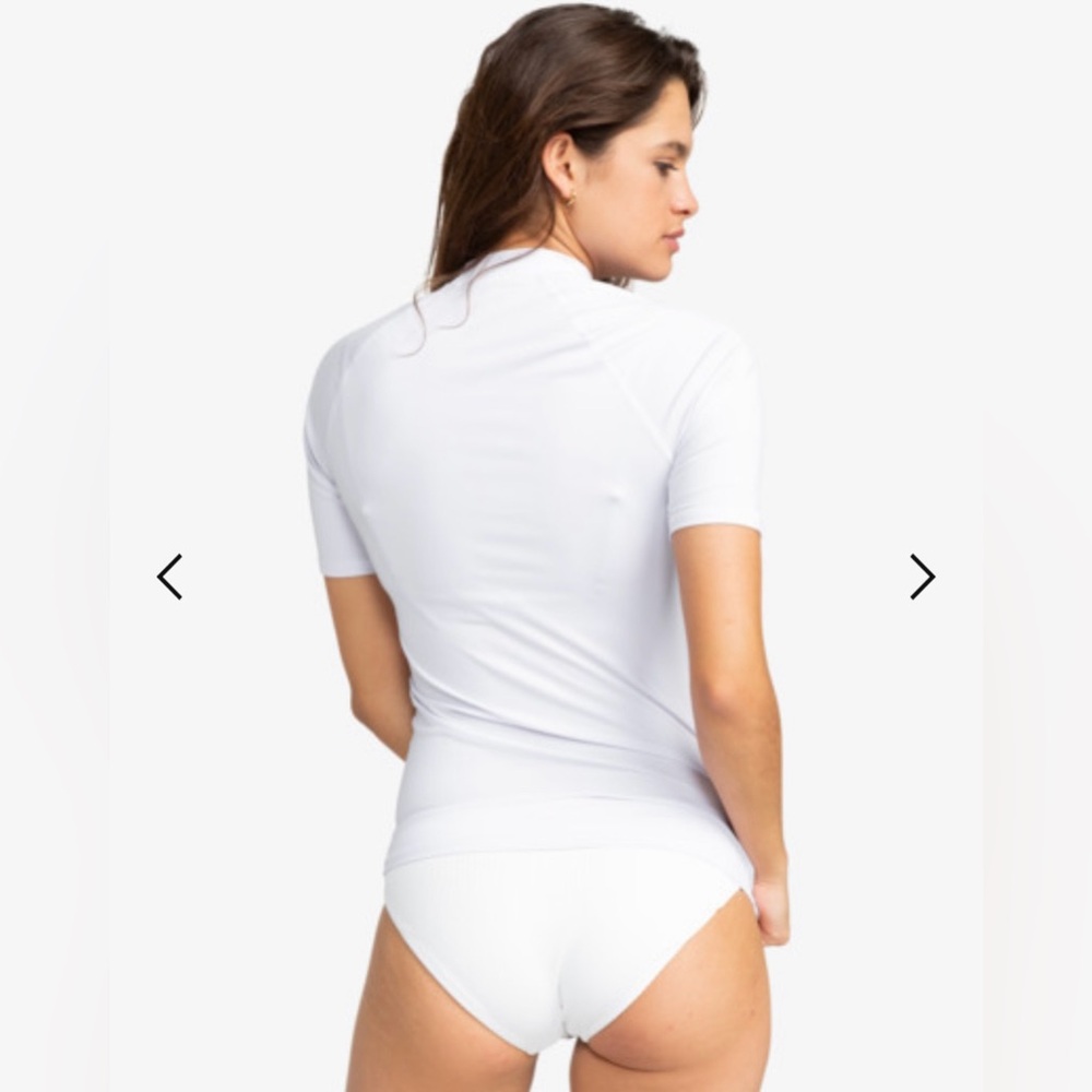 NWT Roxy UPF+ 50 White Rash Guard - Picture 4 of 11